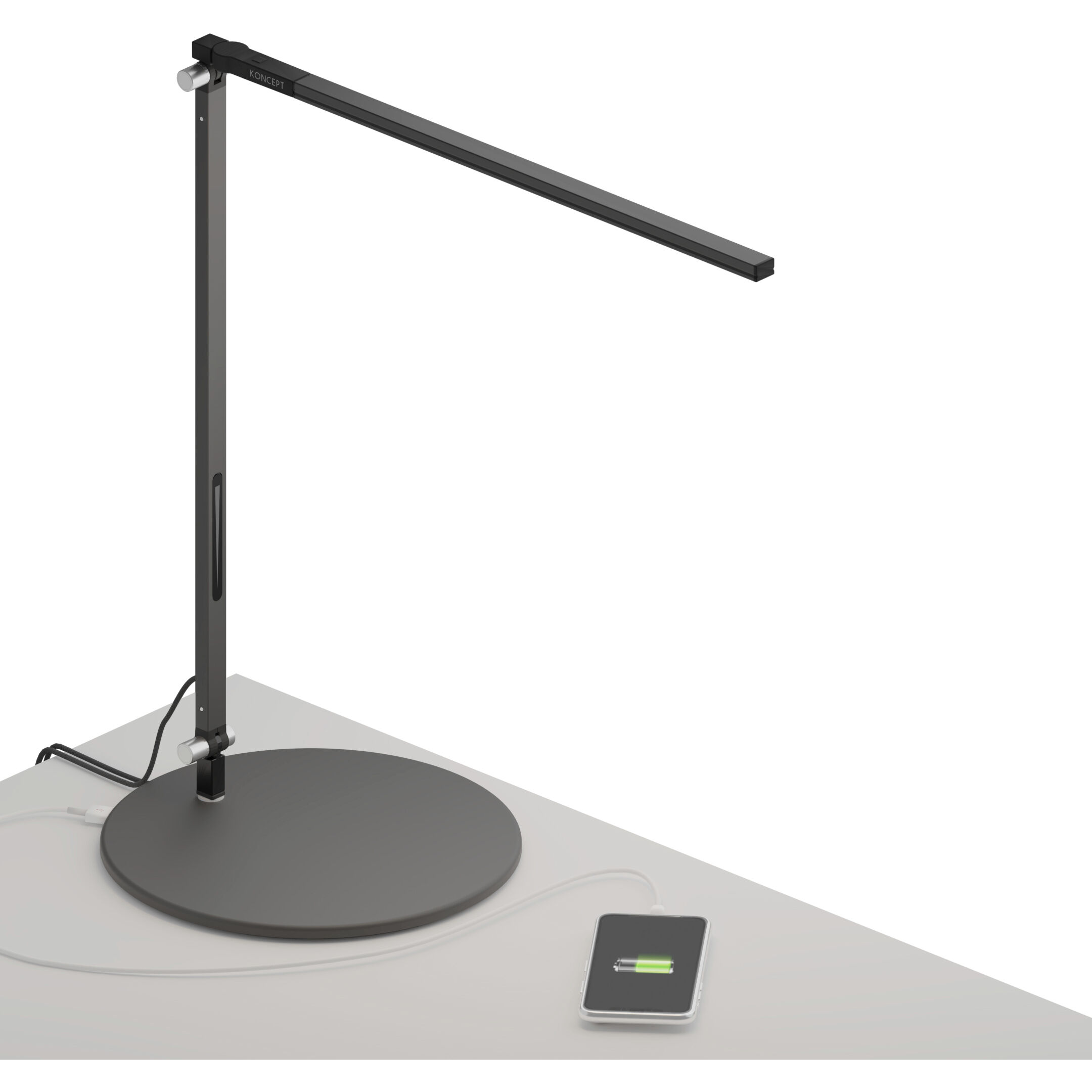 Z-Bar Solo 18 inch 6.00 watt Metallic Black Desk Lamp Portable Light